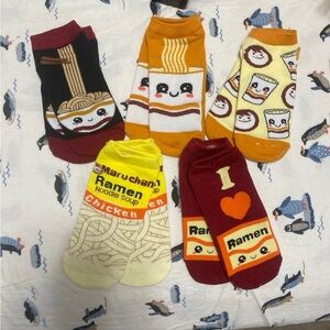 Ramen Themed Socks Set - Multicolor